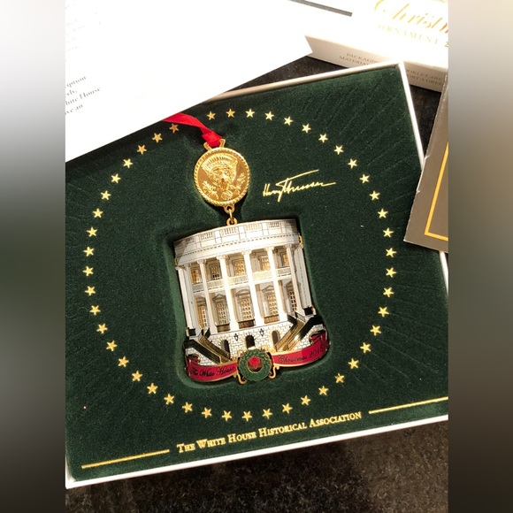 5 White House Christmas ornaments: 2002, 2003, 2005, 2017, 2018, - Picture 10 of 14
